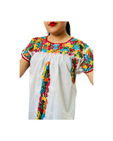 San Antonino Mexican Gala Blouse with Cotton Embroidery