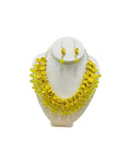 Handmade Ixtle Necklace & Earrings Yellow