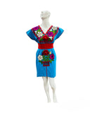 Zina Turquoise Mini Dress