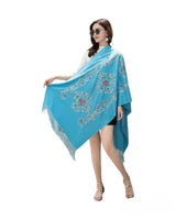 Pashmina Silk Shawl with Sequin Embroidery