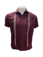 Men’s Linen Guayabera Maroon