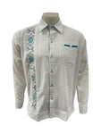 Men's Guayabera Cabos White Teal