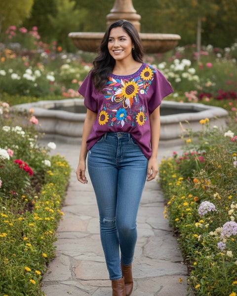 Erica Sunflower Mexican Top