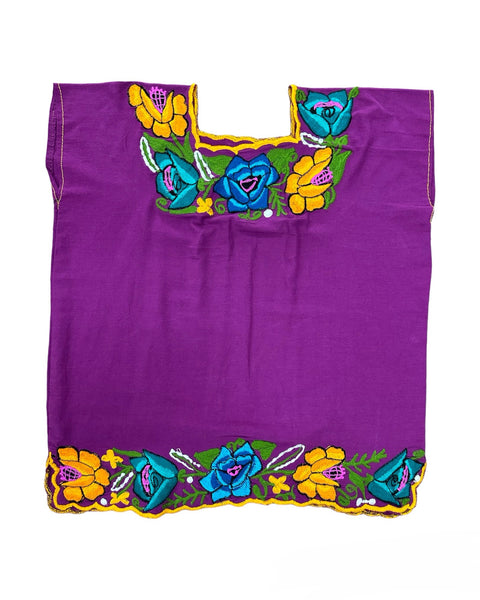 Zina Magenta Top with Multicolor Embroidery