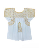 San Antonino Mexican Gala Blouse with Silk Embroidery