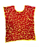Jalapa Yellow Top with Red Embroidery