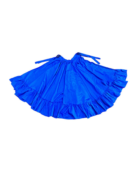 Mexican Folklorico Royal Blue Solid Skirt