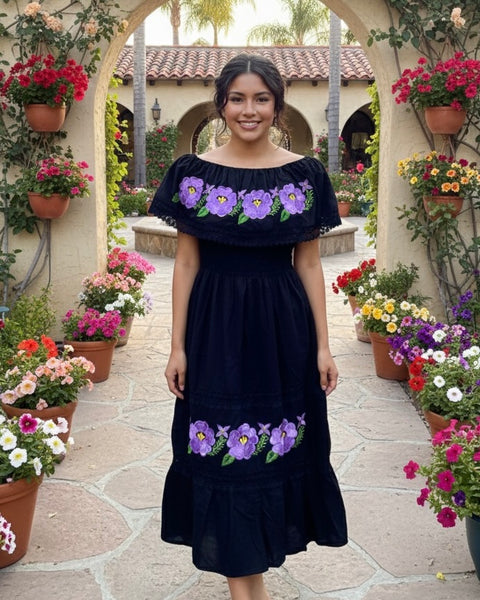 Off the Shoulder Victoria Dress Black