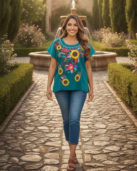 Erica Sunflower Mexican Top