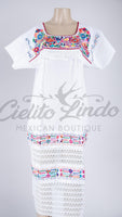 Mexican Maxi Dress Karla White