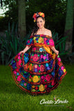 Mexican Chiapaneca Black Dress - Cielito Lindo