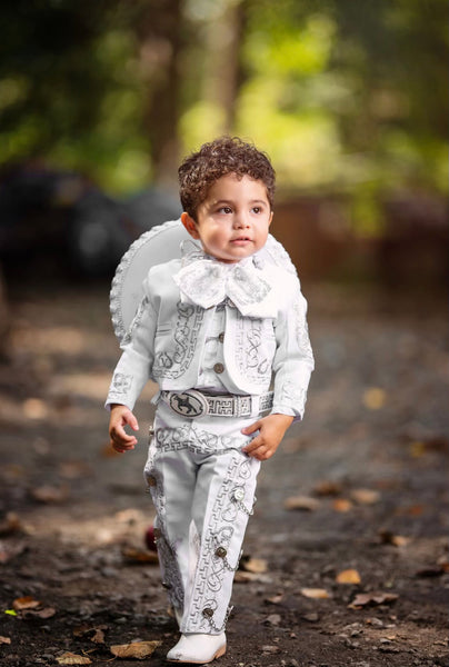 Boys Charro Bautizo Outfit Ivory Charro Set — Precious Baby