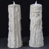 LED Skull Bride & Groom Candle Set