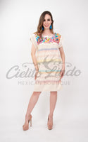 Oaxaca White Loomed Dress