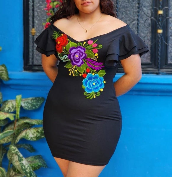 Libertad Mexican Black Dress – Cielito Lindo
