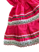 Pink Multicolor Mexican Girls Dress