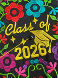 Embroidered Graduation Cap Class 2026 Floral