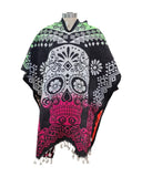 Mexican Poncho Catrina Skulls Unisex