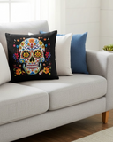 Sugar Skull Fiesta Day Of The Dead Pillow Cover