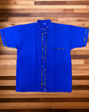 Coralillo Guayabera for Boys Royal Blue