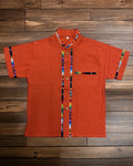 Coralillo Guayabera for Boys Burnt Orange