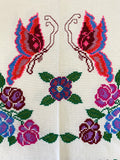 Mexican Butterfly Poncho White