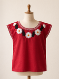 Zinacantan Hand Embroidered Blusitas for Girls
