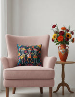 Day Of The Dead Musical Trio Pillow Cover
