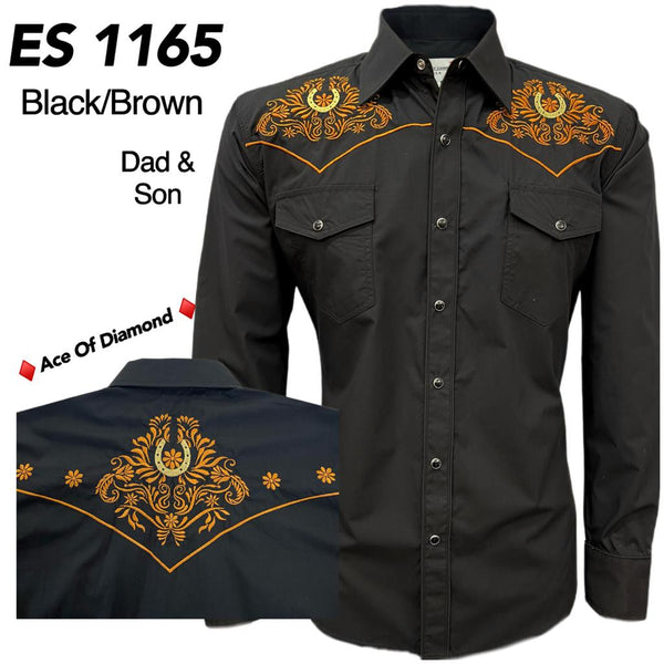 Texas Cowboy Black | Brown Shirt