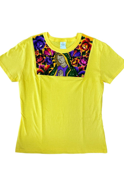 Lady Of Guadalupe Yellow T Shirt