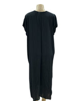 Mexican Huipil Kaftan Dress Black