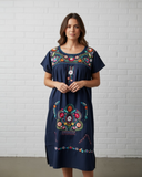 Puebla Navy Midi Dress