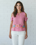 Merida Pink Cold Shoulder Top - Cielito Lindo