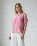 Merida Pink Cold Shoulder Top - Cielito Lindo