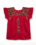 San Antonino Ruffled Blouse Red