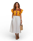 San Antonino Ruffled Blouse Yellow