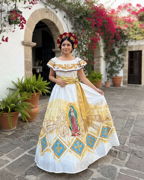 lady of guadalupe dress Our Lady of Guadalupe makes an appearance on runway at Paris Fashion Week