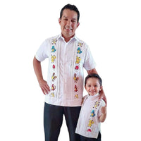 Pokemon White Linen Guayabera