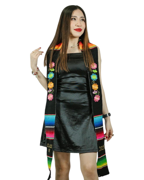 Serape Floral Embroidered Graduation Stole 2026 Cielito Lindo Serape Floral Embroidered Graduation Stole 2026 Cielito Lindo