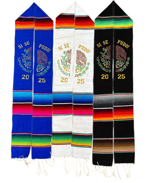 Mexican Serape Eagle Graduation Stole 2025