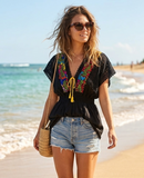 Jazmin Blouse Black - Cielito Lindo