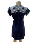 India Embroidered Dress Navy
