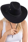 Classic Faux Nubuck Suede Poly Fabric Western Cowboy Hat