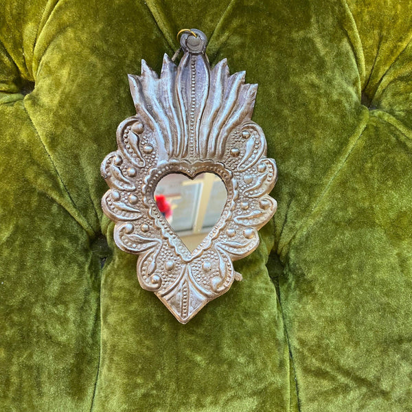 Sacred Heart Tin Mirror