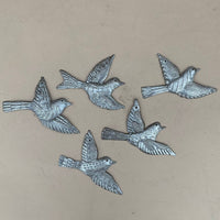 Set of 5 Metal Birds Metal Art Wall Decor