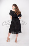 Dress One Size Mexican Campesina Dress Black