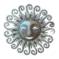 Sun Metal Art Wall Decor 10" 