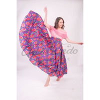 Mexican Folklorico Hot Pink Floral Skirt