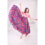 Mexican Folklorico Purple Floral Skirt