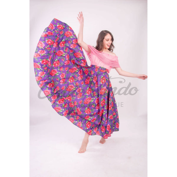 purple folklorico dress Purple Mexican Folkloric Dress: Fiesta Party Costume